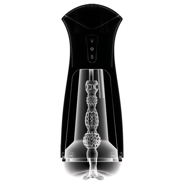 PDX Elite - masturbator ssący i wibrujący - czarny