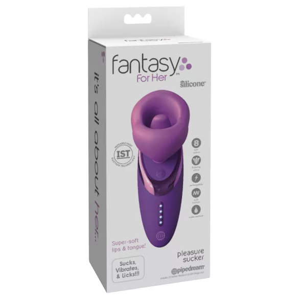 Fantasy For Her - wibrator ssący i liżący - silikon - fioletowy