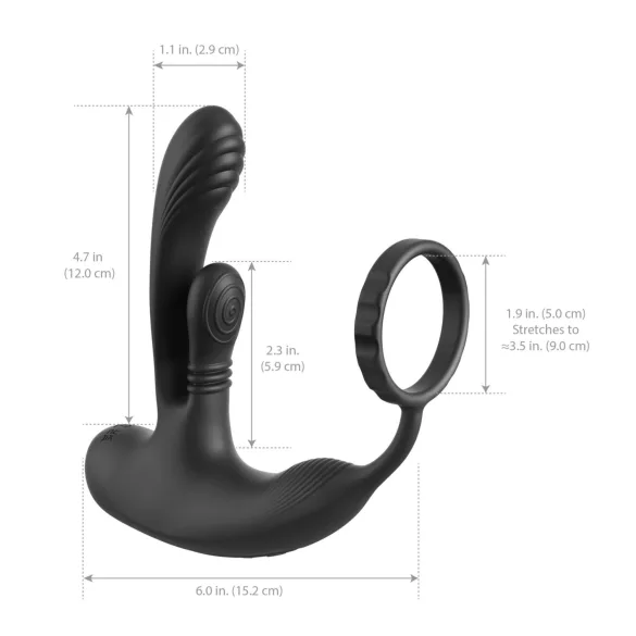 Anal Fantasy Ass-Gasm IntiMotion - wibrator analny i prostaty (czarny)