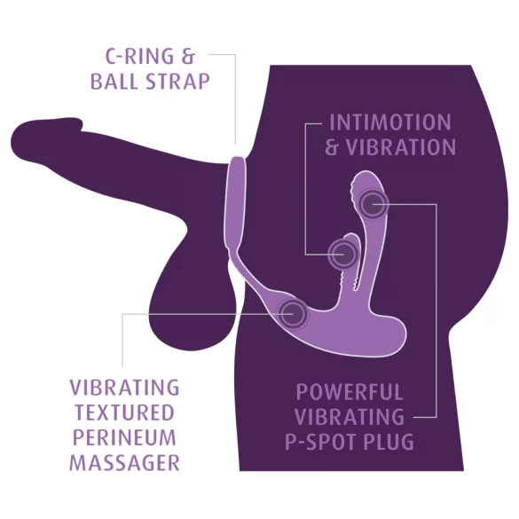 Anal Fantasy Ass-Gasm IntiMotion - wibrator analny i prostaty (czarny)