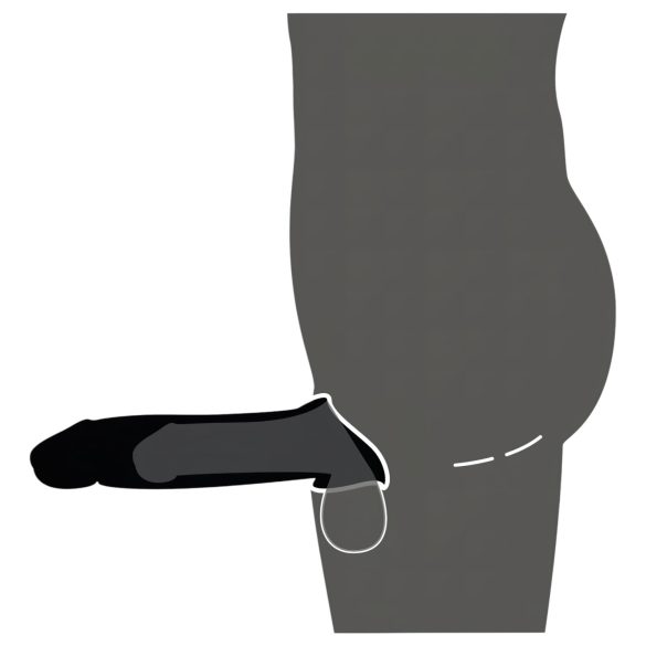 Rebel - wibrująca nakładka na penisa z pilotem - czarny