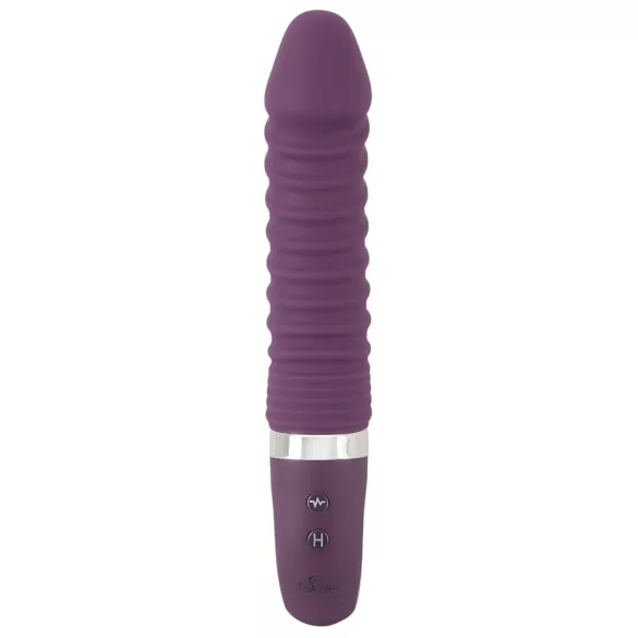 Smile - wibrator ładowany USB z funkcją podgrzewania - silikon, fioletowy