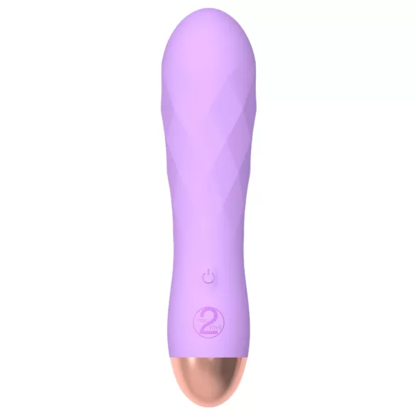 Cuties Mini - wibrator wodoodporny bezprzewodowy kratkowy - fioletowy