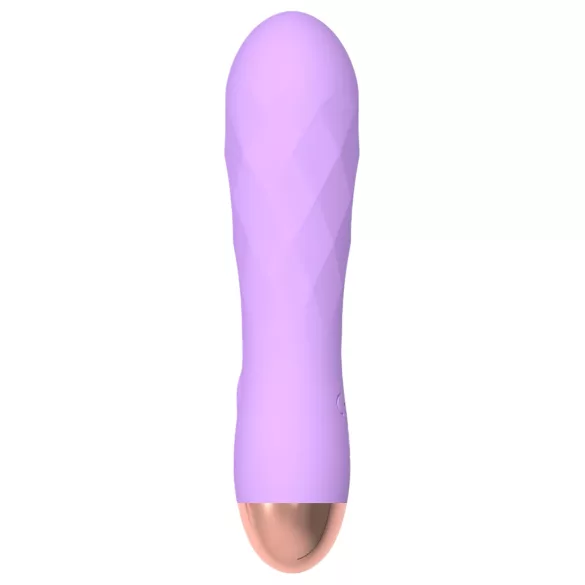Cuties Mini - wibrator wodoodporny bezprzewodowy kratkowy - fioletowy