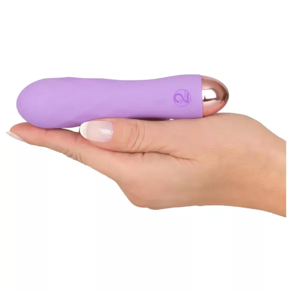 Cuties Mini - wibrator wodoodporny bezprzewodowy kratkowy - fioletowy