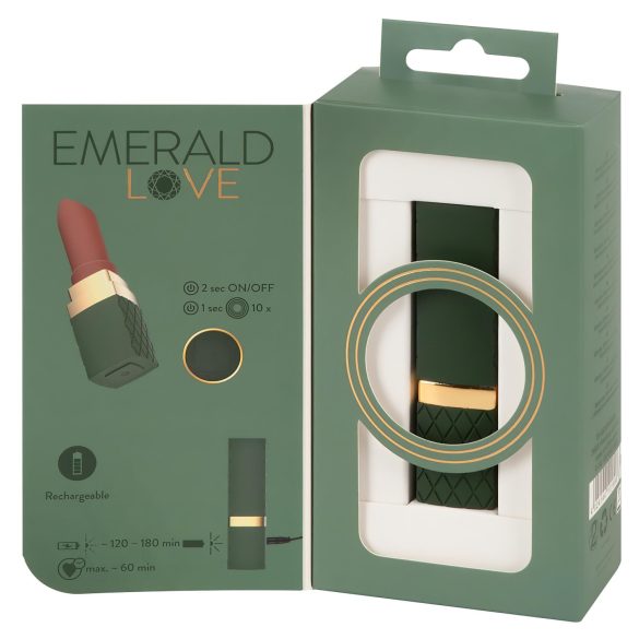 Emerald Love - wibrująca szminka ładowana USB - wodoodporna - czerwona