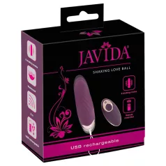   Javida Shaking Love - jajko wibrujące z pilotem - funkcja wypychania - fioletowe