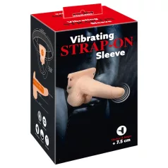   You2Toys - strap-on z wibracją - pusty dildo - kolor cielisty