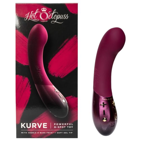 Hot Octopuss Kurve - wodoodporny wibrujący masażer punktu G (fioletowy)