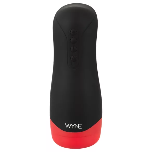 WYNE 01 - masturbator męski wibracyjno-ssący z podgrzewaniem - czarny