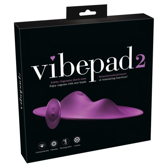 VibePad 2 - wibrator do lizania w formie poduszki - silikon fioletowy