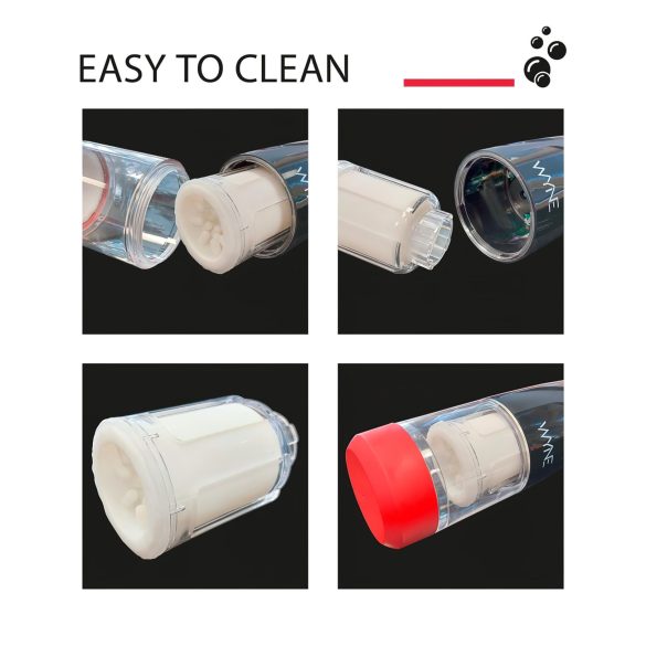 WYNE 05 - masturbator obrotowy akumulatorowy - czarno-biały