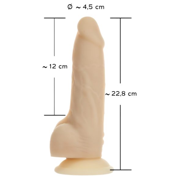 Naked Addiction Rotating 7 - obrotowy wibrator (18cm) - naturalny