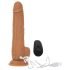 Naked Addiction - wibrator z funkcją pchania - ciemny - 23 cm