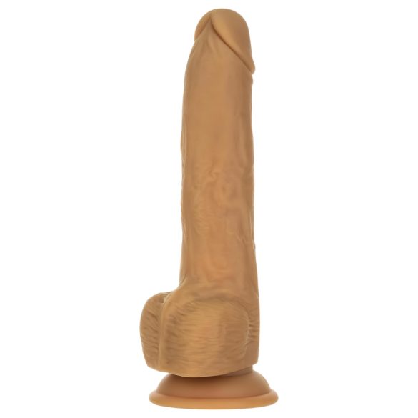 Naked Addiction - wibrator z funkcją pchania - ciemny - 23 cm