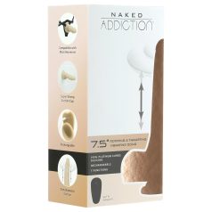   Naked Addiction - wibrator wysuwany - 19 cm - kolor naturalny