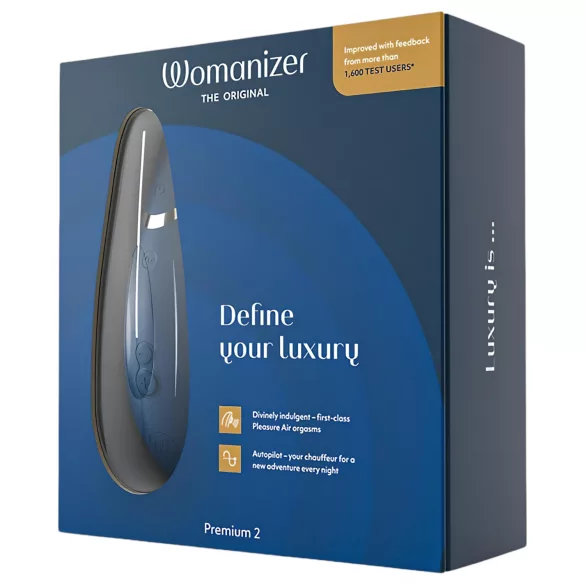 Womanizer Premium 2 - stymulator łechtaczki na powietrze - niebieski