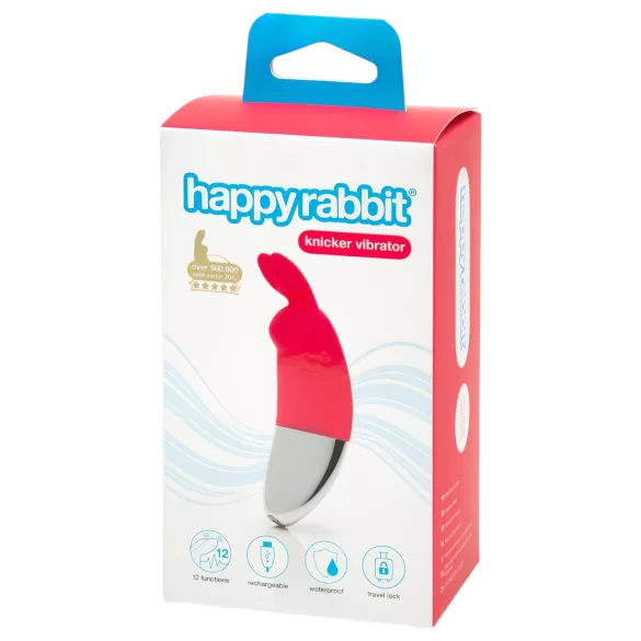 Happyrabbit - wibrator łechtaczkowy bezprzewodowy - silikon czerwony