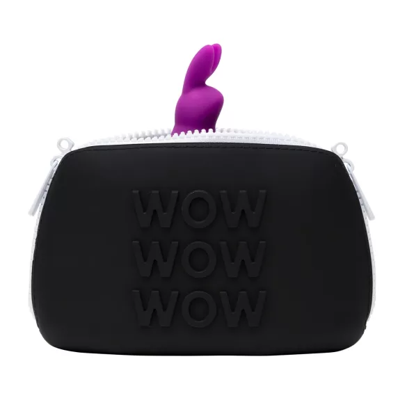 Happyrabbit - pierścień wibrujący na penisa z etui - silikon fioletowy