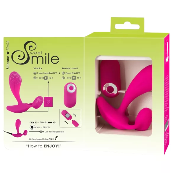 SMILE RC - wibrator na pilota do punktu G - silikonowy różowy