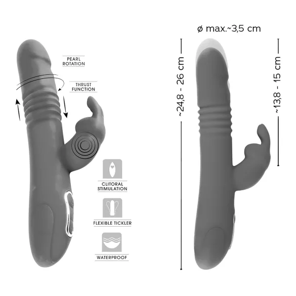 SMILE Rabbit - wibrator króliczek łechtaczkowy z funkcją pchającą i obrotową