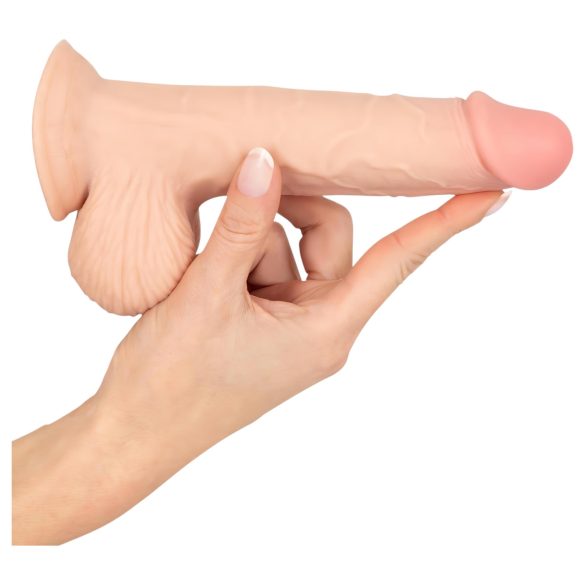 Nature Skin - dildo z naturalną skórą - 19cm (naturalny)
