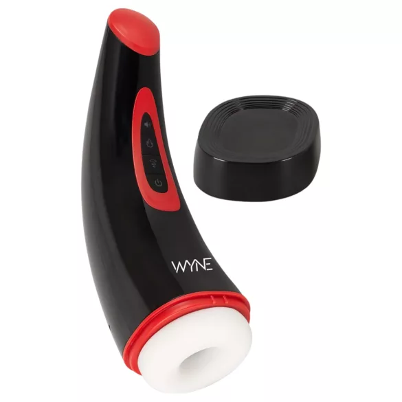WYNE 03 - masturbator męski - wibracje i ssanie - akumulatorowy - czarny