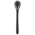 Penis Plug Dilator - wibrator do penisa - silikonowy, czarny, 1 cm