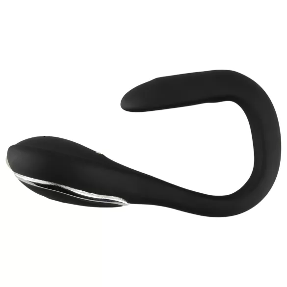 Penis Plug Dilator - akumulatorowy, wibrujący dilator (1 cm, czarny)