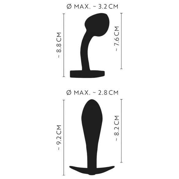 ANOS Metal Rainbow - zestaw metalowych korków analnych - 2 sztuki