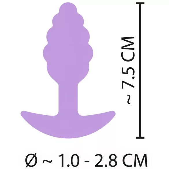 Cuties Mini Butt Plug - silikonowy korek analny (fioletowy, 2,8 cm)