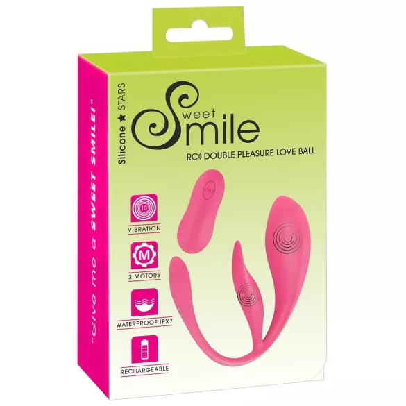 Smile - wibrujące jajeczko sterowane radiowo - akumulator - różowe