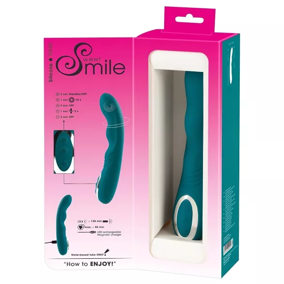 SMILE - wibrator rotacyjny do punktu G - wodoodporny, akumulator, zielony