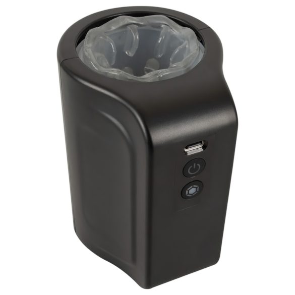 Rebel - masturbator obrotowy wodoodporny - czarny