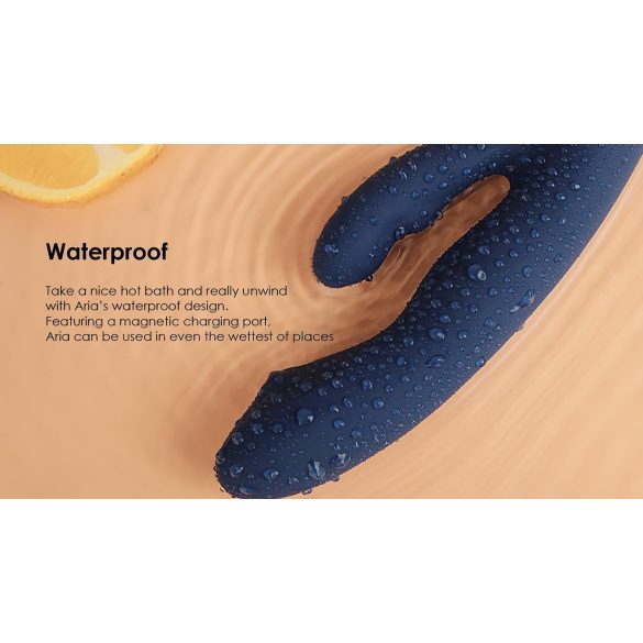 Svakom Aylin - ładowany, pulsujący wibrator z ramieniem łechtaczkowym (niebieski)