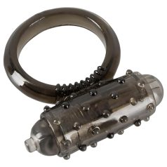   You2Toys - pierścień wibrujący na penisa silikonowy - czarny