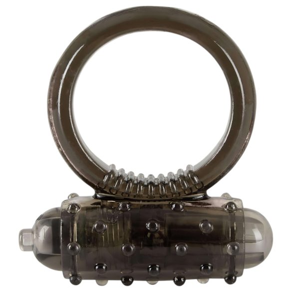 You2Toys - pierścień wibrujący na penisa silikonowy - czarny