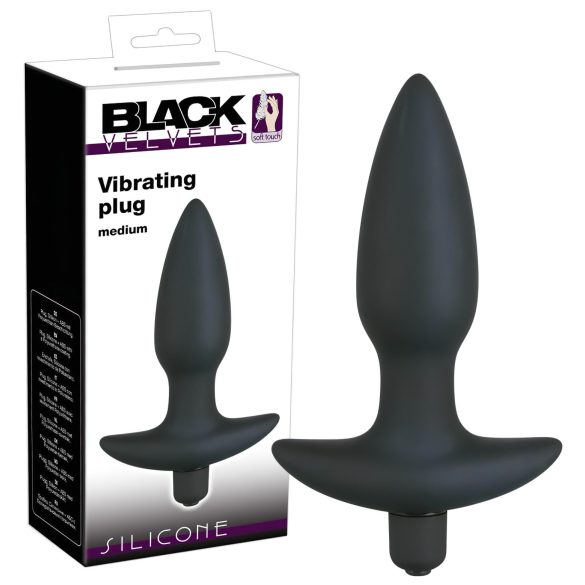 Black Velvets - wibrator analny plug - średni