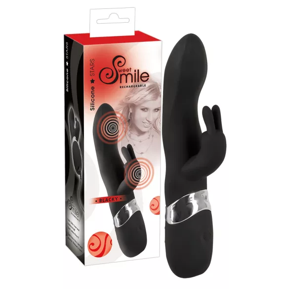 SMILE Blacky - wibrator z 2 silnikami USB - czarny