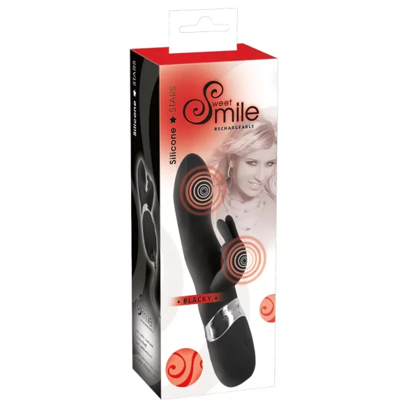 SMILE Blacky - wibrator z 2 silnikami USB - czarny