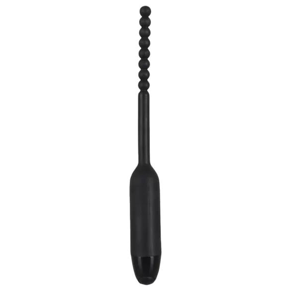 You2Toys - wibrator do cewki moczowej z kulkami - silikon czarny 0,8 cm
