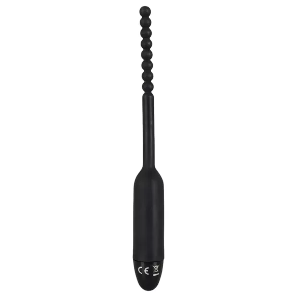 You2Toys - wibrator do cewki moczowej z kulkami - silikon czarny 0,8 cm