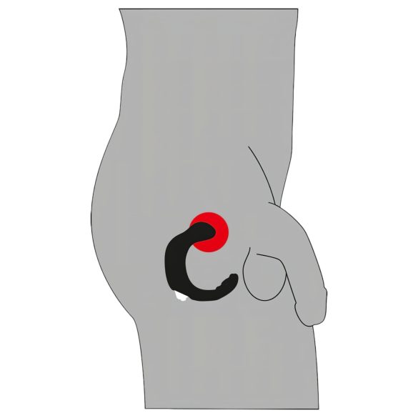 Rebel - wibrator do prostaty wygięty - czarny