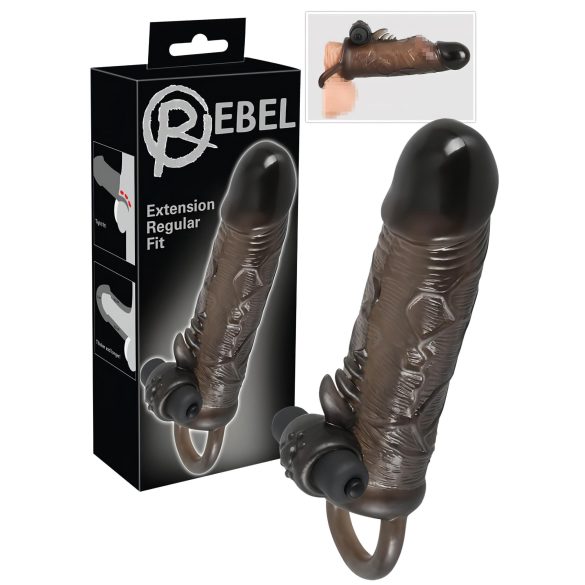 Rebel Regular - nakładka na penisa wibrująca - 19 cm