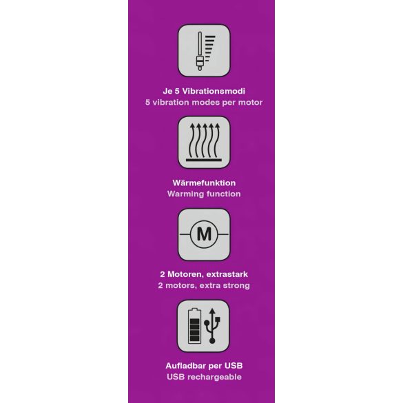 Javida - wibrator do łechtaczki z funkcją grzania - silikon różowy