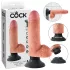 King Cock - wibrator z przyssawką - 18 cm - cielisty
