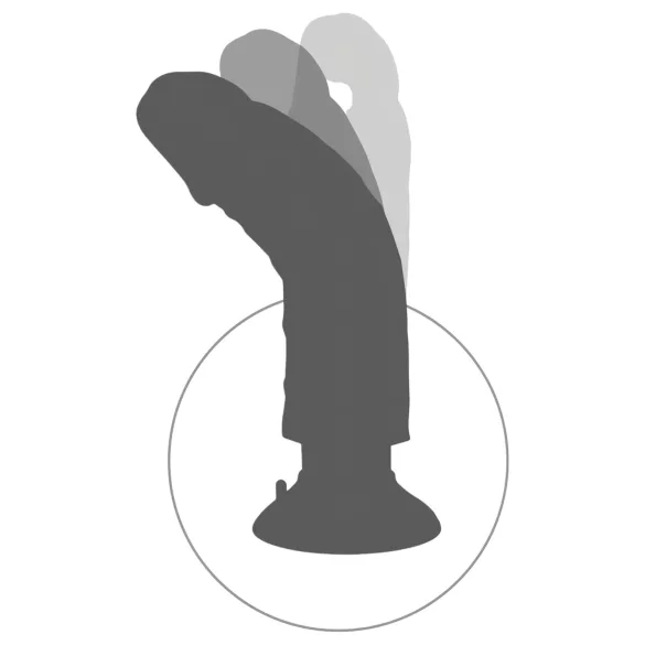King Cock - wibrator z przyssawką - 18 cm - cielisty