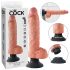King Cock - wibrator z przyssawką - 25 cm - naturalny kolor