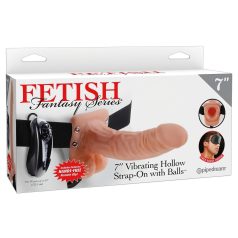 Fetish Strap-on 7 - pas strap-on z wibratorem - beżowy
