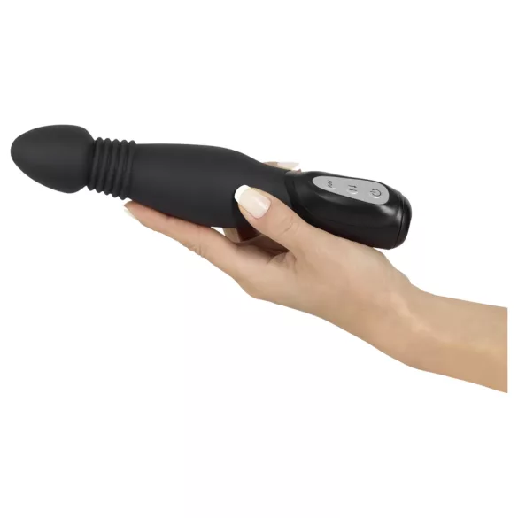 You2Toys - wibrator analny z funkcją pchającą - czarny